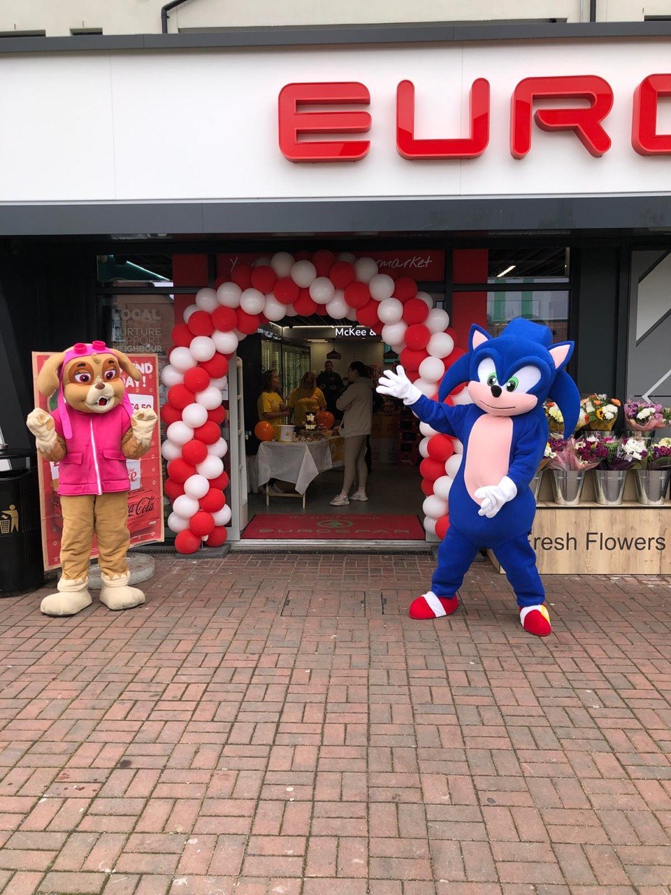 Flax EUROSPAR entrance on opening day