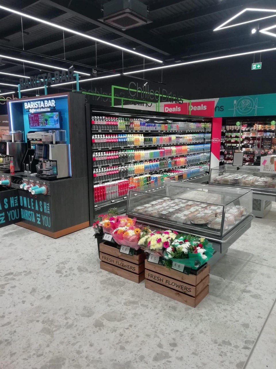 Wall Group store interior with Barista Bar coffee area